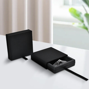 Custom Logo PE Film Suspension Packaging for Jewelry <b>Sliding</b> Jewelry Boxes for Paper Bracelet Earring Drawer Jewellery Storage - Product Image 3