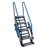 Mirador pliante Mobile en acier aluminium, plateforme d'échelle 5 marches, escalier pliable avec cage de sécurité pour l'industrie chimique, 6 pièces 20 #