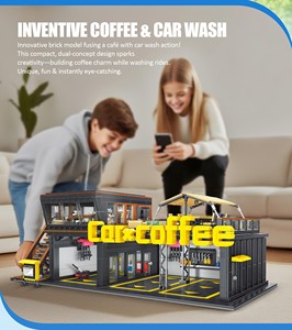 Nouveauté du mois : Express JD113 Coffee Car Repair <span class=keywords><strong>Club</strong></span>, jouets créatifs de bricolage, blocs de construction, cadeau pour garçons, 2496 pièces - Product Image 2