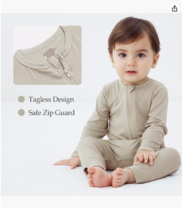 Personalización de Fábrica |   Pijama para Bebé con Puños para Manoplas y Cremallera Bidireccional, Mameluco para Bebés Niños y Niñas de 0 a 24 Meses - Product Image 5