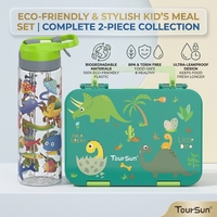 Boîte à lunch chauffante personnalisée pour enfants avec bouteille d'eau, en plastique PP de qualité alimentaire, pour la rentrée scolaire