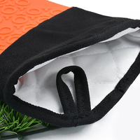 Gants de four antidérapants mitaines de four en silicone doublées de coton mitaines de cuisine pour la cuisson au barbecue