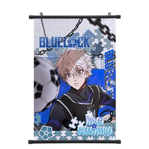 Affiches murales en tissu de haute qualité, 40*60cm, 60*90cm, 80 motifs, style Anime japonais, à motifs bleus, type défilement - Product Image 5
