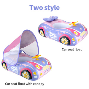 Swimbobo Bouées gonflables en PVC, jouet aquatique, anneau flottant avec direction pour enfants, avec auvent pour tout-petits et siège de bateau pour enfants, <span class=keywords><strong>piscine</strong></span> - Product Image 5