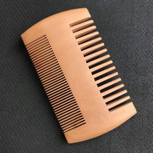Peigne de coiffage antistatique en bois naturel à dents fines et larges pour homme, pour le soin de la barbe et des cheveux - Product Image 1