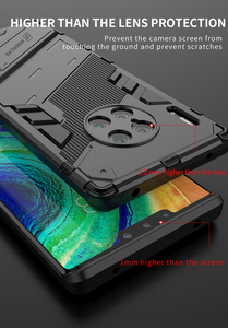 เคสโทรศัพท์มือถือคุณภาพสูง บางเฉียบ TPU+PC กันกระแทก กันฝุ่น สำหรับ <span class=keywords><strong>MATE30</strong></span> <span class=keywords><strong>PRO</strong></span>/MATE40/Lite/Honor V40 พร้อมขาตั้ง - Product Image 3