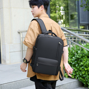 Laptop <b>Backpack</b> <b>Large</b> Capacity Computer Interlayer Unisex Beige Spring 2025 Business Travel - Product Image 3