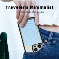 Support magnétique pour téléphone avec fente pour carte, aimant renforcé, fixation rapide sur support de téléphone et portefeuille, porte-cartes compatible NFC