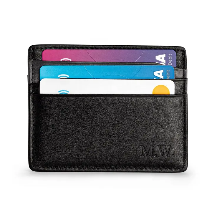 Dompet kulit kuda gila kerajinan tangan untuk pria wanita tempat kartu kredit