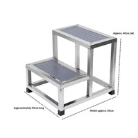 Tabouret marchepied double couche en acier inoxydable, antidérapant, pour pharmacie, hôpital, chirurgie gynécologique