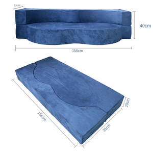 Sofá Infantil Plegable de Espuma, Silla de Descanso de Doble Uso, Colchoneta para <span class=keywords><strong>Niños</strong></span>, para Jugar, Dormir, Sala de Estar, Dormitorio, Habitación Infantil - Product Image 2