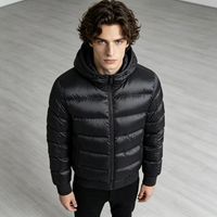 Veste d'hiver pour homme de haute qualité avec logo personnalisé, nouvelle veste en duvet de canard blanc épaisse et chaude, col montant, imperméable, coupe-vent, style hip-hop
