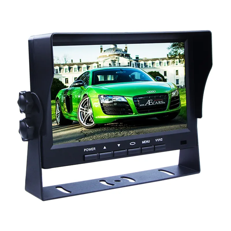 Nuovo Monitor a 7 pollici dell'automobile dello schermo spaccato 1080P AHD di IPS 2 che guida il registratore DVR,o la parte anteriore di AHD/macchine fotografiche di retrovisore facoltativo