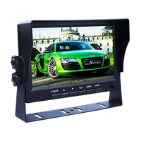 Monitor de coche de 7 pulgadas IPS 2 pantalla dividida 1080P AHD grabadora de conducción DVR,o AHD cámaras frontales/retrovisores opcionales