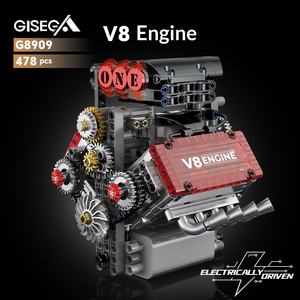 Kits de blocs de construction mécaniques pour <span class=keywords><strong>moteur</strong></span> <span class=keywords><strong>V8</strong></span>, modèle de <span class=keywords><strong>moteur</strong></span> de voiture multicylindre, ornement fonctionnel, jouet d'assemblage pour garçon G8909 - Product Image 2