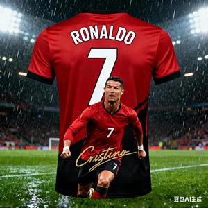 Maglia da Calcio Ronaldo 7 AI 2026 Stampa 3D Uomo Donna Bambino T-shirt Estiva Sportiva Traspirante Casual a Maniche Corte per Uso Quotidiano e Attività all'Aperto - Product Image 4