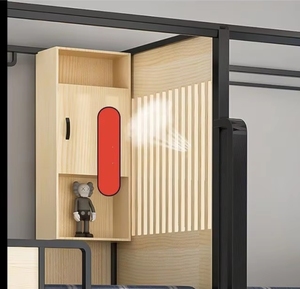 Litera de Metal doble duradera con estilo, cápsulas para dormir, cápsulas para dormitorios escolares, dormitorios privados, albergues juveniles - Product Image 2