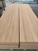 Placage de bois de chêne blanc naturel super flexible, panneau tambour, panneau mural en MDF pliable pour la décoration de meubles, de portes et de murs intérieurs