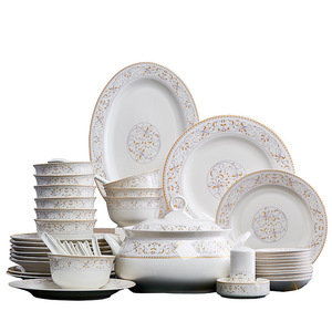 Jingdezhen Bone China Ceramic Dinnerware Set Microwave Safe Modern Minimalist Style Wedding Birthday <strong>Gift</strong> Wholesale - Product Image 5