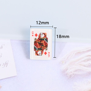 Charms de resina de póker de imitación, para relleno de Slime, crema, funda de teléfono, bricolaje, decoración artesanal hecha a mano - Product Image 3