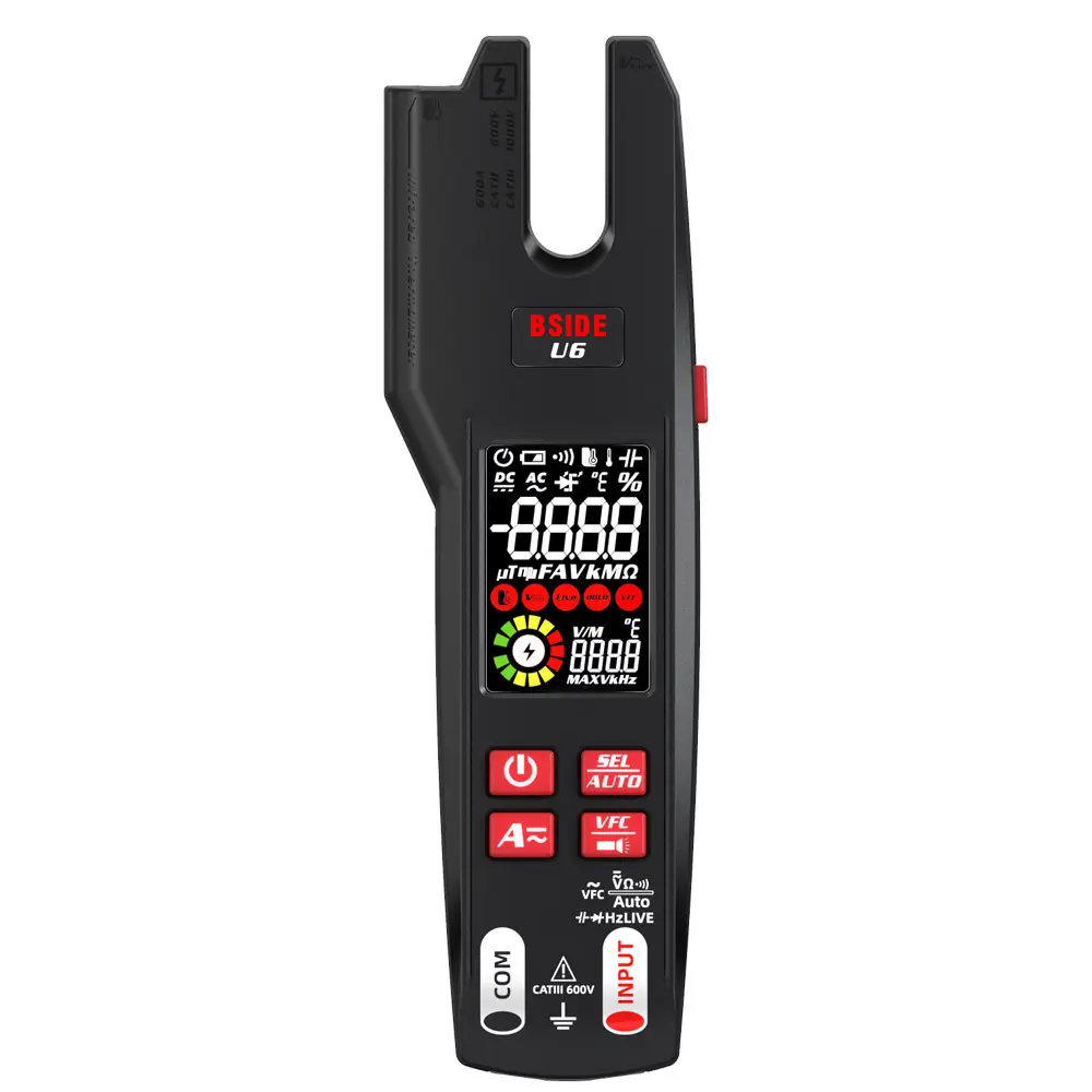 BSIDE Digital Clamp Meter Fork DC/AC 600A Professional Ammeter Pliers T-RMS Current OpenJaw Electrical Tester Auto Multimeter