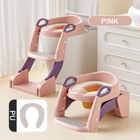 Siège de toilette pour bébé facile à nettoyer, antidérapant, avec échelle