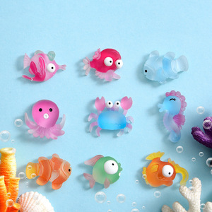 Cartoon Animal Figures New Tropical Series of Marine Animals <b>Mini</b> Resin Crafts for Garden Refrigerator Sticker Home Decoration - Product Image 2