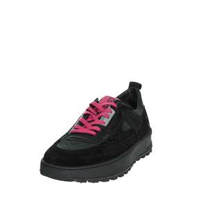 D.A.T.E. Donna Sneakers W411-K2-MN-BK Nero Chaussures Chunky Noires avec Lacets Roses - Product Image 6