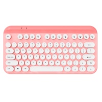 Clavier BT sans fil à touches rondes pour machine à écrire rétro à couleurs personnalisées 77 touches Macaron claviers portables pour PC portable Win/iOS/Android