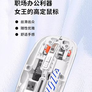 เมาส์บลูทูธไร้สายโปร่งใส 2.4G โหมดคู่แม่เหล็ก 1600Dpi การออกแบบตามหลักสรีรศาสตร์สำหรับการเล่นเกมในสำนักงาน - Product Image 1