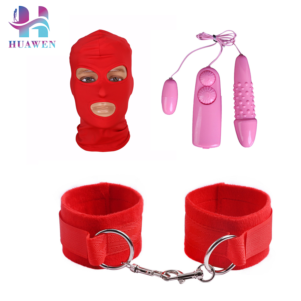 Sex Set with Vibrator Oscillator for Women's Masturbate Handcuffs Sex Set with Vibrator Oscillator for Women's Masturbate Handcuffs