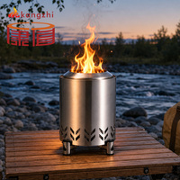 Nouvelle Arrivée Brasero d'extérieur en acier inoxydable OEM/ODM, foyer de table à bois sans fumée pour usage extérieur dans la cour