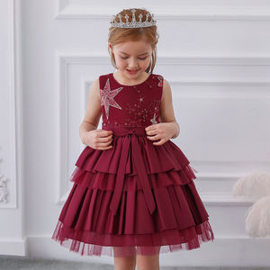 Robes pour filles, enfants, dernières tendances, pour anniversaire, avec fleurs pailletées, robe de fête tutu, L5158 - Product Image 1