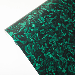 Vinilo Adhesivo para Automóviles, Verde Mate, Fibra de Carbono Forjada, para Carrocería Completa, PET 1.52*18m, Protección UV - Product Image 1