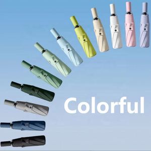 Portable Wind Resistant Travel Folding Umbrella Fully-Automatic Open&Close Double Fiberglass Rainproof Polyester Giveaways - Product Image 3