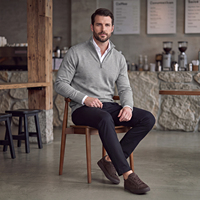 Pull décontracté et élégant pour homme, chaud pour l'hiver, avec logo personnalisé et fermeture éclair quart de tour – Vente en gros