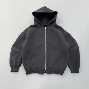 <span class=keywords><strong>Felpa</strong></span> con <span class=keywords><strong>Cappuccio</strong></span> in Cotone Pesante 500Gsm, Vestibilità Ampia e Corta, <span class=keywords><strong>Zip</strong></span> Frontale, Stampa Personalizzata, Felpe Minimaliste da <span class=keywords><strong>Uomo</strong></span> - Product Image 1