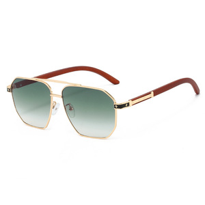 Lunettes de soleil de luxe unisexes, nouvelle collection, monture carrée classique rétro, verres PC UV400 de haute qualité, vente en gros personnalisée - Product Image 4
