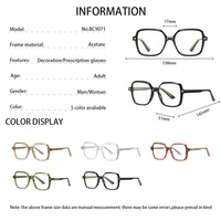 Gafas de Acetato de Moda para Mujer y Hombre, Lentes con Protección Anti Luz Azul, Lentes Graduadas, Gafas Ópticas Ultraligeras