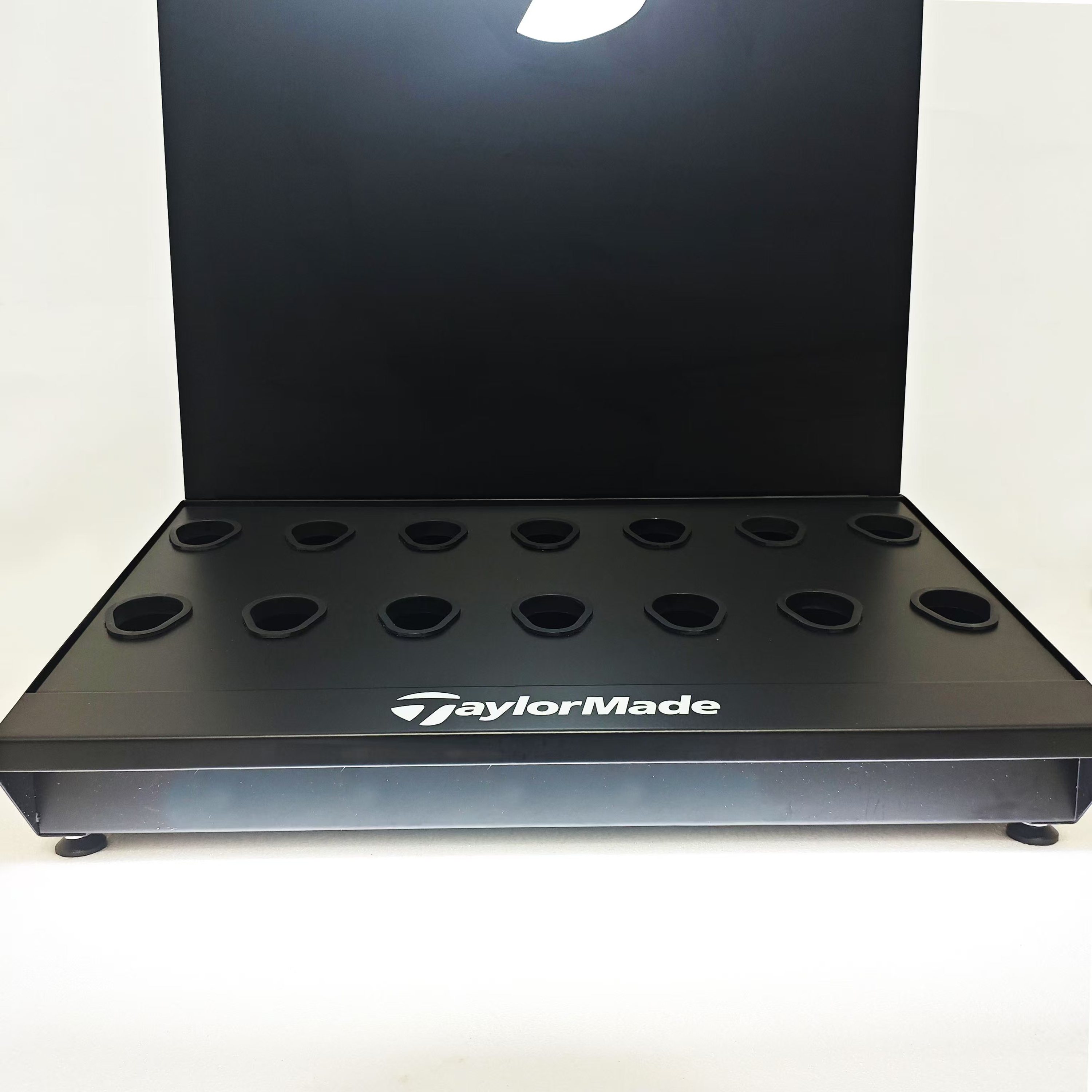 Metal L-shape Floor Standing Golf Club Display Stand with LED for Storage — view 6