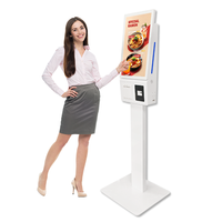 Kiosco de Impresión de Autoservicio con Pago por Código QR, Kiosco Digital Táctil de 21.5 Pulgadas de Tamaño Pequeño, Kiosco de Autopago para Supermercados