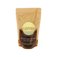 Sachet de café noir portable et durable pour substitut de repas, avec impression en héliogravure, soufflet de fond et compartiment autoportant