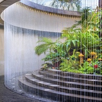 Rideau d'eau lumineux LED moderne personnalisé en acier inoxydable Water Faery pour la décoration intérieure de mariages, extérieure de jardins, bassins et piscines