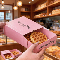 ETpack Boîte à biscuits pour gâteau personnalisé en gros Boîte à emporter pour gaufres croissantes Boîte d'emballage cuite au four Emballage écologique