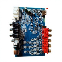 Carte PCBA DSP automobile X810V avec 8 entrées et 10 sorties pour prise en charge des fréquences élevées/basses par fibre optique, interface informatique et contrôle par application