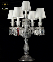 Lampe de table LED classique européenne, lampe de bureau en verre cristal, décoration moderne pour la maison, style lustre, logo personnalisé, éclairage électrique
