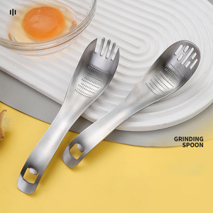 304 Stainless Steel Slotted Spoon Multifunction Garlic Crusher Potato Press Egg Separator Pasta <strong>Server</strong> Kitchen <strong>Tool</strong> - Product Image 1