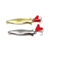 Vente en gros Hessen HSM001-1 Leurre artificiel dur en acier imprimé, type spinner-cuillère métallique, 6 cm 4,7 g, pour la pêche en mer, la truite, le bar et le brochet