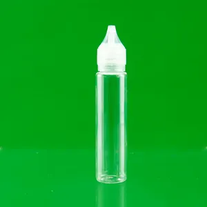 Дешевые бутылки 30MlLPet для упаковки пластиковых бутылок пустые выдавливаемые крутые колпачки масла для волос аппликатор бутылки с насадкой