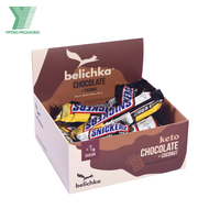 Boîtes de chocolat en carton pliable de qualité alimentaire, boîtes d'emballage personnalisées pour barres chocolatées imprimées